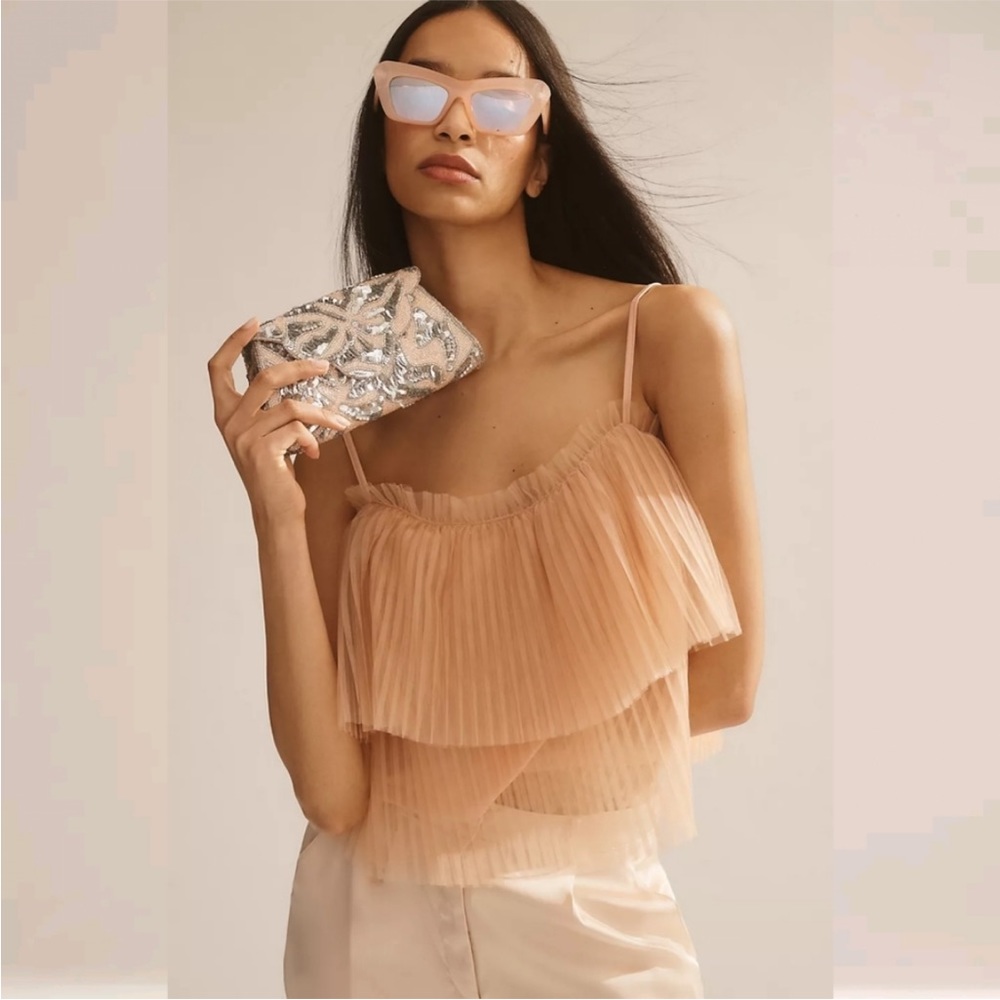 Anthropologie Tulle Tank Top